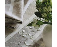 Garnier-Thiebaut MILLE LADIES Nappe Enduit, Coton, Argile, 175 x 250 cm