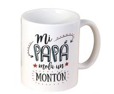 Mopec Tasse cerÃ¡micami PÃ¨re Mola dans boÃ®te Cadeau, Porcelaine, Blanc, 8.1Â x 8.1Â x 9.5Â cm