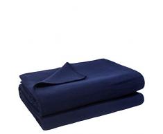 Soft Plaid en PolaireÂ âÂ Couverture Polaire avec Crochet PointÂ âÂ PlaidÂ âÂ 160Â x 200Â cmÂ âÂ 595Â Dark MarinaÂ âÂ Von Zoeppritz Since 1828Â 