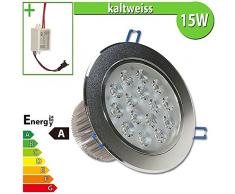 1x LEDVero LED Spot encastrable 15W forme ronde blanc froid
