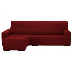 Martina Home Protection canapÃ© avec Chaise Longue Ã©lastique Beirut, Rouge, Bras Gauche Court de 240Â Ã 280Â cm