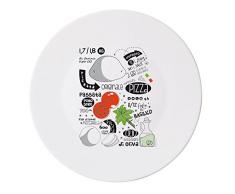 BORMIOLI ROCCO 5182400Â pizzarecipe Plat Opale Rondo, 33Â cm