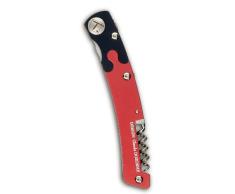 Claude Dozorme 1.90.129.22 Couteau de Poche Thiers Tire-Bouchon Manche Noir / Rouge Acier Inoxydable
