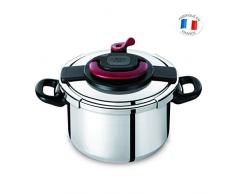 Autocuiseur SEB Clipso Plus P4371506 10L : 7 à 10 personnes - 2 programmes de cuisson - Panier vapeur - Ouverture/fermeture ultra facile - Poignées rabattables - Tous feux dont induction