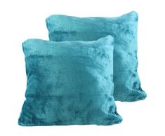 Amago 40132-54-A2 Taie doreiller, Sensation Cachemire, Essence, 50 x 50 cm, Lot de 2