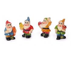 Knorr Prandell 8002613 5 cm-Lot de 4 Figurines de dÃ©coration Nains Multicolore