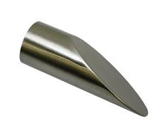 Gardinia Elypse Embout pour Tringle Ã Rideau, MÃ©tal, Gris, 12 x 10 x 0,02 cm