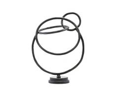 House Doctor Sculpture Cercles Noir 32 x 19,5 cm