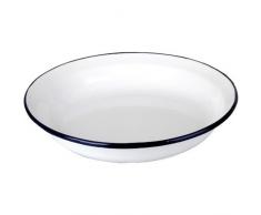 IBILI 912922 Assiette, Acier, Blanc/Bleu, 22 cm