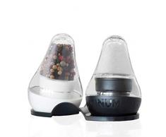 Finum mini Moulin Ã Ã©pices LOOK TOUCH TASTE avec broyeur cÃ©ramique - Moulin Ã sel et moulin Ã poivre avec plateau - Lot de moulins Ã sel et poivre - Moulin Ã Ã©pices