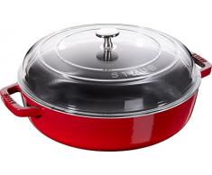 STAUB 40501-061-0 sauteuse en Fonte, Cerise, 24 cm