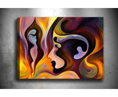 Bonamaison Peinture sur toile, multicolore, 30 x 40 cm - ConÃ§u et fabriquÃ© en Turquie