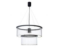 Pani Jurek Maria SC Double Test Tubes Chandelier Noir Verre 47 x 47 x 110 cm