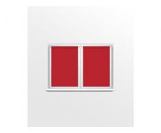 Soleil dOcre 043541 Dolly Paire de Brise Bise Polyester Rouge 60 x 90 cm