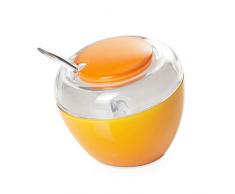 Omada Design Sucrier rÃ©alisÃ©e en Acrylique IdÃ©al pour Le Contact avec Les Aliments, Confortable et colorÃ©, avec cuillÃ¨re Inclus, Le Design innovant, Ligne Movida, Jaune