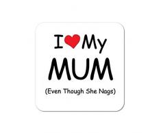 Boxer Gifts Dessous de verre I Love My Mum