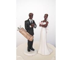 DreamWedding-UK Figurines pour dÃ©coration de gÃ¢teau de Mariage - Couple drÃ´le et Insolite Assis ou Debout en rÃ©sine Artificielle - Dimensions 5Â x 12Â x 12Â cm
