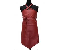 Comptoir du Linge NTBSKRO Tablier en Pointe, Tissu, Rouge, 90 x 90 x 0,3 cm