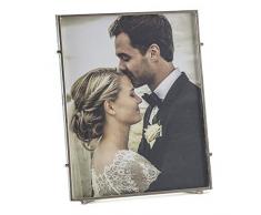 Madeleine Home Cadre Photo avec Tige carrée enduite dargent Bari pour Dessus de Table | Affiche 25,4 x 20,3 cm Image