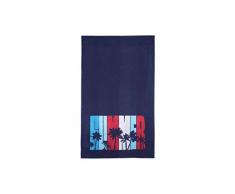 Barceló Hogar Serviette de Plage « Palmiers » en Velours 100 x 170 cm, 25 Marin,