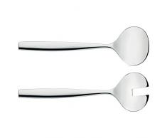 Alessi Mw03/14 Dressed Couverts à Salade en Acier Inoxydable 18/10 Brillant avec Décoration en Relief