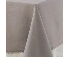 charme & douceur nappe rectangle 140x240cm coton femina taupe