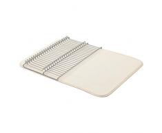 AmazonBasics Grand Ã©gouttoir - 47,7 x 60,9Â cm - Lin/nickel, avec 2 tapis