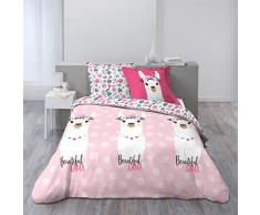 ligne douceur so parure 3 pièces 200x200 cm pink lama