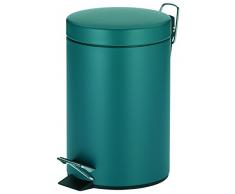 Kela 20528 Poubelle de Salle de Bain Ã PÃ©dale 3 Litres, MÃ©tal Mat, Bleu PÃ©trole