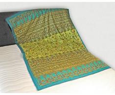 Bassetti MONTEFANO Plaid Coton Vert 180 x 250