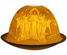 Him DL0027 Choir (Angel Chorus) -photophore en Porcelaine, Blanc Cassé, 12x12x8 cm