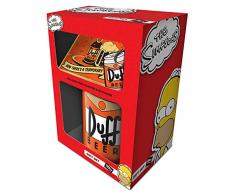The Simpsons GP85249 Coffret Cadeau mug, Dessous de Verre, Porte-clÃ©s (Duff)
