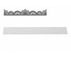 Silikomart 23.088.87.0096 TRD08 Tapis pour Dentelle Sucre Slim Chic Blanc