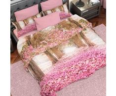 PETTI Artigiani Italiani - Housse de Couette, Lit (90x200), Boulevard, Tissu 100% Satin Frais, 100% Made in Italy