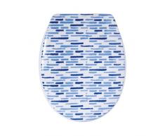 MSV Abattant WC, Bleu, 45.5Â x 37Â x 5Â cm, 42Â piÃ¨ces