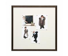 Deknudt Frames S41VK3-M Panneau AimantÃ© RÃ©sine Brun avec 10 Aimants Blanc 50 x 50 cm