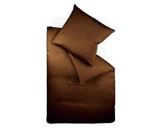 fleuresse Housse de couette avec fermeture-Ã©clair 135x200 cm + taie doreiller 80x80 cm Satin maco Uni