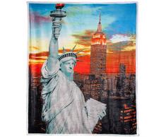 CelinaTex Quinta Plaid Imitation Peau dagneau Gris 150 x 200 cm