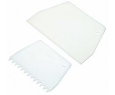 Kitchen Craft KCSCRAP2PC Spatule grattoir pour glaçage Sweetly Does It 2 pièces en Plastique, Blanc, 9 x 12 x 16 cm