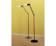 Aluminor METEORE 4*N Lampadaire Fluorescent MÃ©tal/Polycarbonate/Bois TeintÃ© Merisier