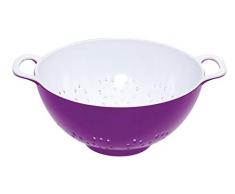Kitchen Craft CWMCOLSMLPUR Passoire, Mélamine, Blanc/Lilac, 32 x 32 x 22 cm