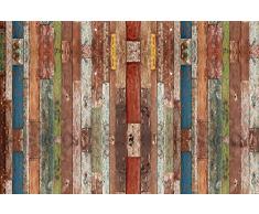 Viniliko Industrial Wood Tapis en Vinyle Multicolore 133 x 200 cm