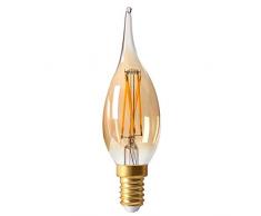 Girard Sudron 713781-LED 35mmGrand Siecle Flamme Droite GS4 Ampoule LED Filament E14 (SES Petit Culot Ã Vis Edison) Blanc Chaud 500 Lumens 5 W Ambre