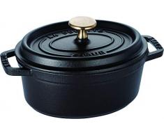 Staub 1101725 Cocotte Ovale Noir Mat 17 cm