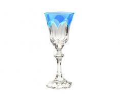 Cristal de Sévres - Verre à vin 2 Bleu Chenonceaux Couleurs