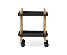 Normann Copenhagen Block Table de Service en Acier Noir 64 x 50 x 35 cm