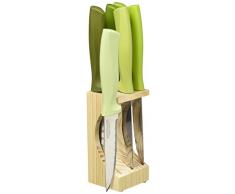 LE COUTEAU DU CHEF 10430008 Bloc PIN 6 Steak Record Couleur, Acier Inoxydable, Noir, 23,3 x 2,4 x 1,8 cm