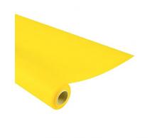 Viphome 6NAJ037JA Nappe Effet Tissu Jaune 120 x 1000 cm