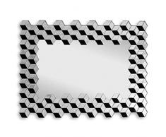 World Art Miroir Ã Effet cubique Sculptures en mÃ©tal, Multicolore, 113 x 85 x 2 cm