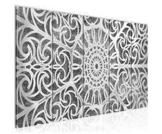 Tableau decoration murale Mandala 200 x 80 cm - XXL Impression sur Toile Salon Appartment 5 Parties - prêt à accrocher - 109655c